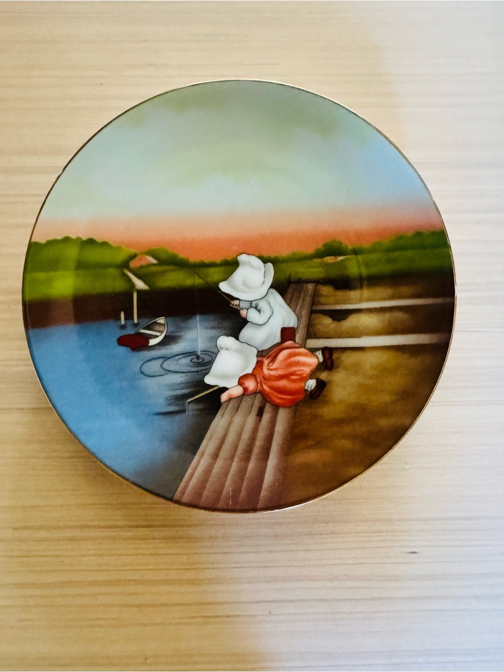Vintage Royal Bayreuth Sunbonnet Babies Porcelain 7” Plate